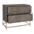 Modern European furniture - Oak Herringbone 2-Drawer Chest  - www.oroa.com