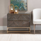 Modern European furniture - Oak Herringbone 2-Drawer Chest  - www.oroa.com