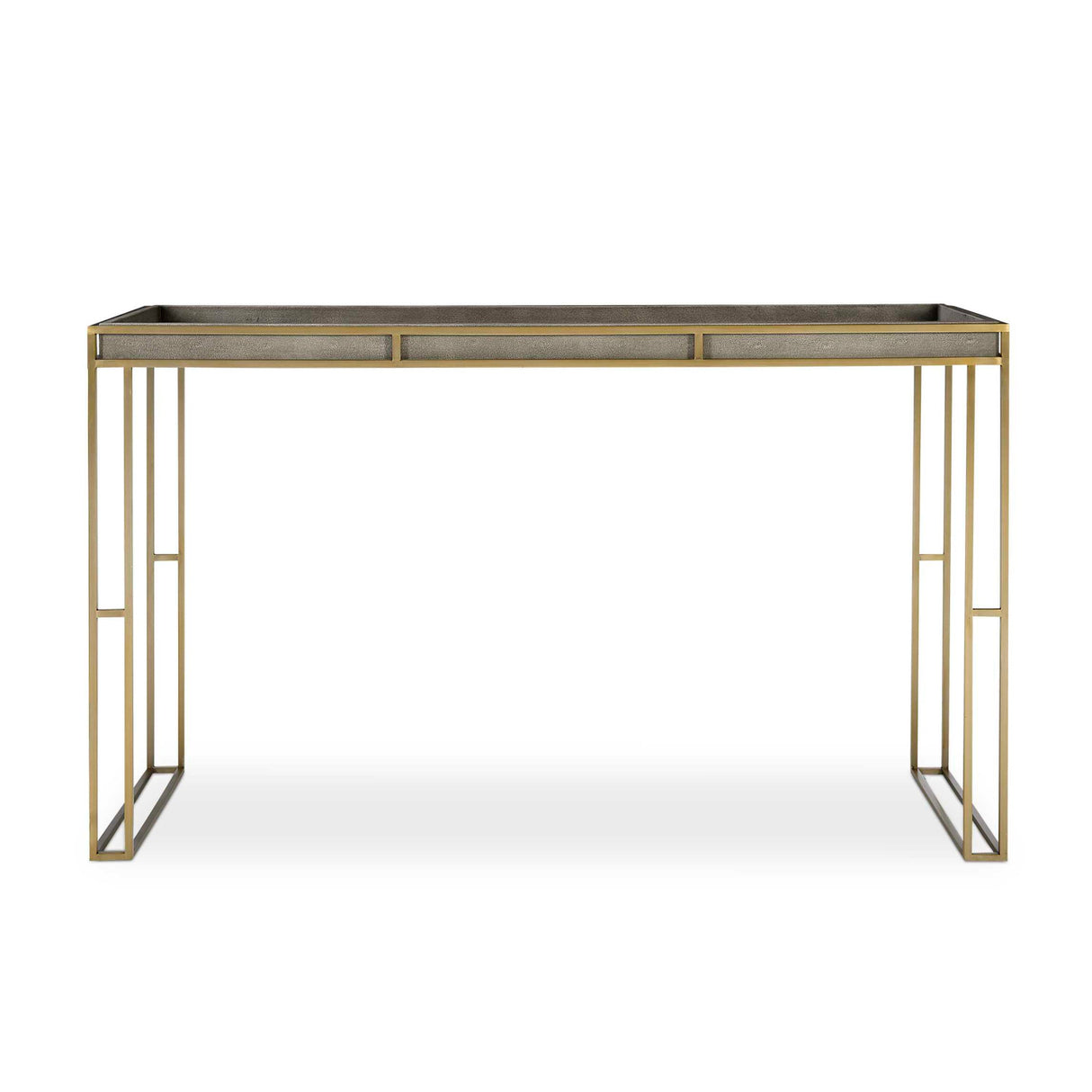 Modern European furniture - Black Shagreen Look Console Table - www.oroa.com