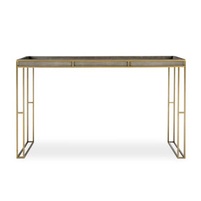 Modern European furniture - Black Shagreen Look Console Table - www.oroa.com
