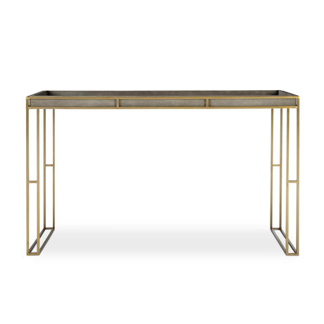 Modern European furniture - Black Shagreen Look Console Table - www.oroa.com