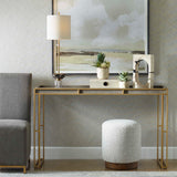 Modern European furniture - Black Shagreen Look Console Table - www.oroa.com