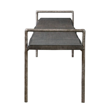 Modern European furniture - Gray Acacia Wood Bench- www.oroa.com