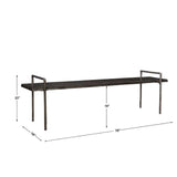 Modern European furniture - Gray Acacia Wood Bench- www.oroa.com