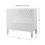 Geometric Carved 3-Drawer Chest | Uttermost Colby