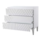 Geometric Carved 3-Drawer Chest | Uttermost Colby