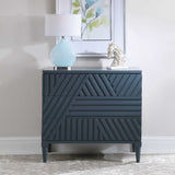Geometric Carved 3-Drawer Chest | Uttermost Colby