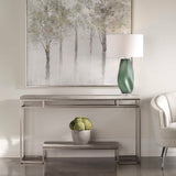 Brushed Nickel Console Table by Uttermost Clea, alternate view 2