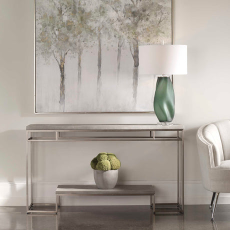 Brushed Nickel Console Table by Uttermost Clea, alternate view 2