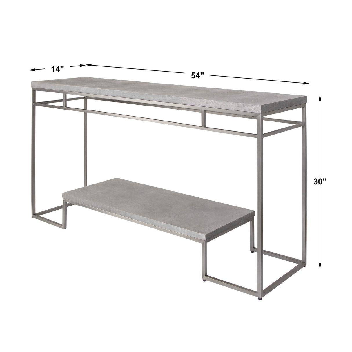 Brushed Nickel Console Table by Uttermost Clea, alternate view 5