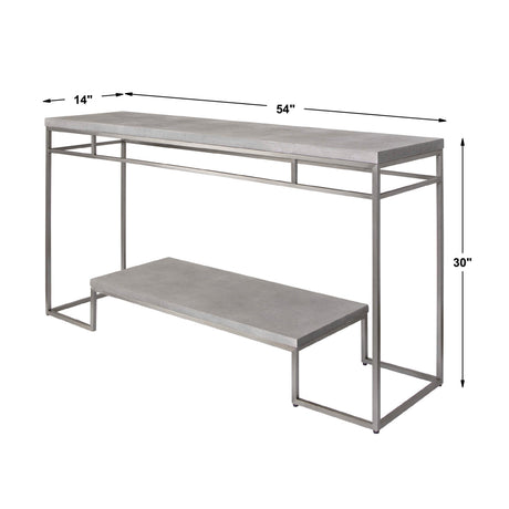 Brushed Nickel Console Table by Uttermost Clea, alternate view 5
