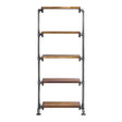 Modern European furniture - Acacia Wood 5-Shelf Bookcase - www.oroa.com