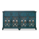 Modern European furniture - Green Wooden Cutouts Credenza - www.oroa.com