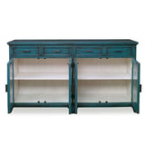 Modern European furniture - Green Wooden Cutouts Credenza - www.oroa.com