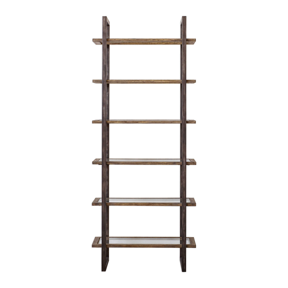 Modern European furniture - Iron Frame 6-Shelf Bookcase - www.oroa.com