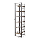 Modern European furniture - Iron Frame 6-Shelf Bookcase - www.oroa.com
