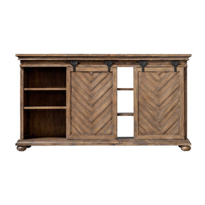   Wooden Chevron Media Console | Oroa.com