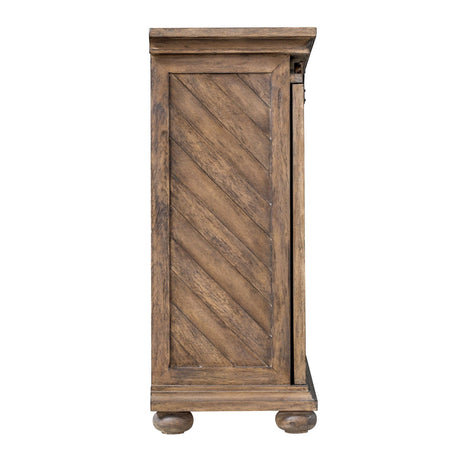 Modern European furniture - Wooden Chevron Media Console - www.oroa.com