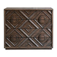 Modern European furniture - Geometric Carved 4-Drawer Chest - www.oroa.com