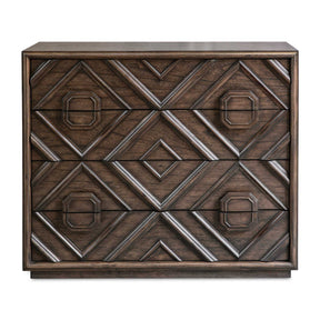 Geometric Carved 4-Drawer Chest by Uttermost Mindra