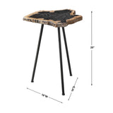 Modern European furniture - Petrified Wood Accent Table - www.oroa.com