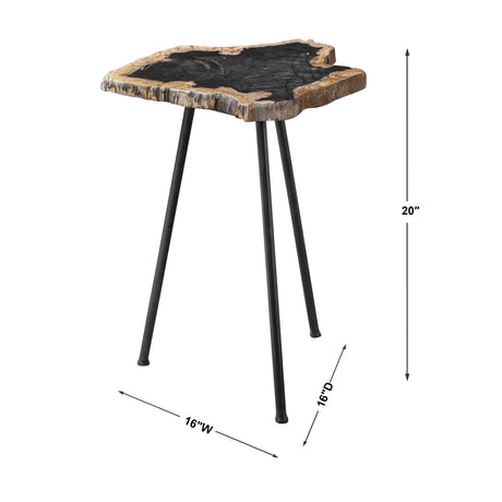 Modern European furniture - Petrified Wood Accent Table - www.oroa.com