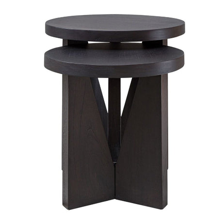 Modern European furniture - Black Mindi Nesting Tables (2) - www.oroa.com