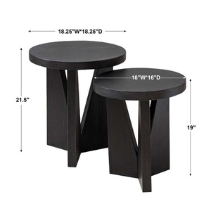   Black Mindi Nesting Tables (2) | Oroa.com