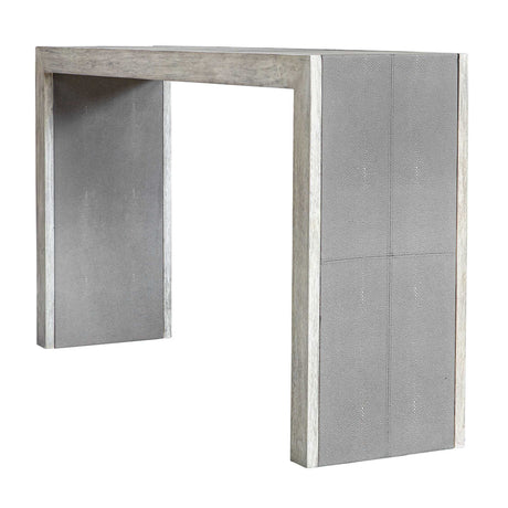 Modern European furniture - Gray Shagreen Look Console Table - www.oroa.com