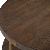 Modern European furniture - Brown Oak Round Coffee Table - www.oroa.com