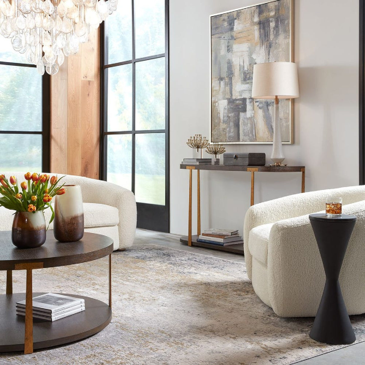   Brown Oak Console Table | Oroa.com