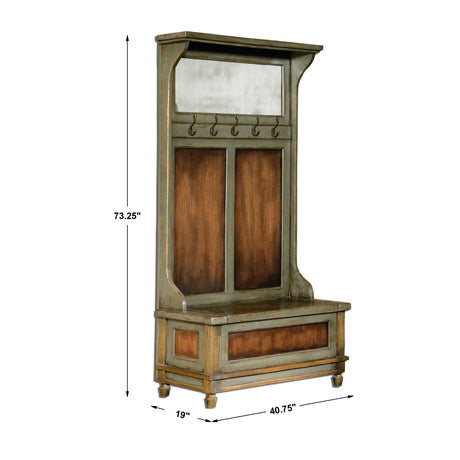 Modern European furniture - Solid Mahogany Wood Hall Tree - www.oroa.com