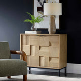 Modern European furniture - Geometric Patterned 2-Door Cabinet - www.oroa.com