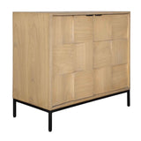 Modern European furniture - Geometric Patterned 2-Door Cabinet - www.oroa.com