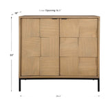 Modern European furniture - Geometric Patterned 2-Door Cabinet - www.oroa.com