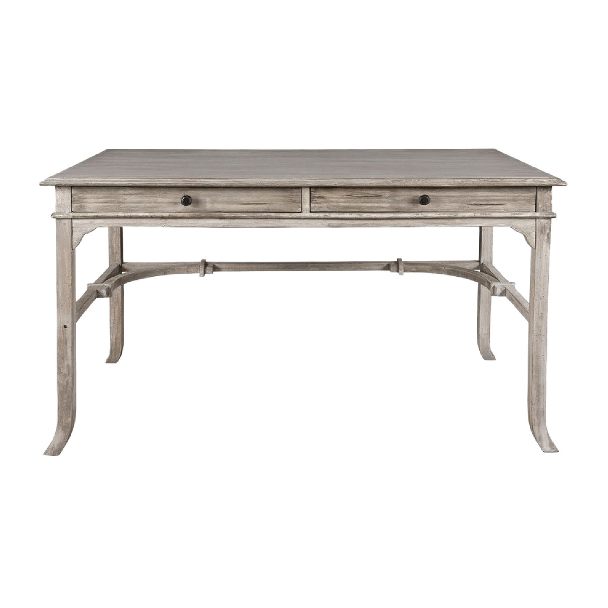 Modern European furniture - Aged White 2-Drawer Writing Desk - www.oroa.com