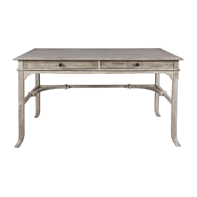 Modern European furniture - Aged White 2-Drawer Writing Desk - www.oroa.com