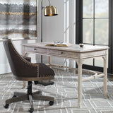 Modern European furniture - Aged White 2-Drawer Writing Desk - www.oroa.com