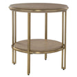 Modern European furniture - Brushed Brass Framed Side Table - www.oroa.com