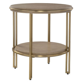 Brushed Brass Framed Side Table by Uttermost Elise
