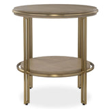 Modern European furniture - Brushed Brass Framed Side Table - www.oroa.com