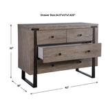 Modern European furniture - Light Oak 4-Drawer Chest - www.oroa.com