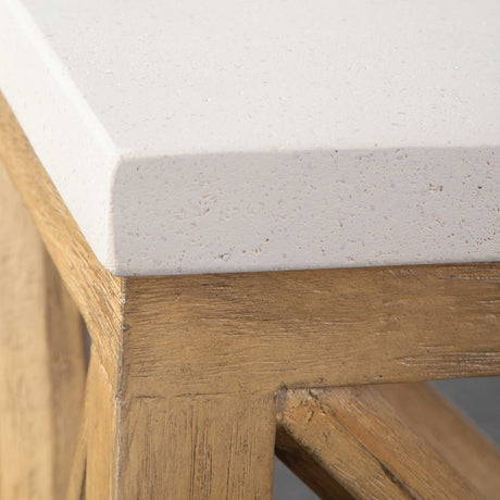 Natural White Limestone Console Table | Uttermost Catali