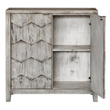 Modern European furniture - 2-Door Honeycomb Mahogany Cabinet - www.oroa.com