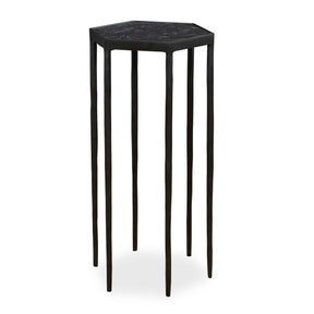 Modern European furniture - Black Hexagonal Accent Table - www.oroa.com