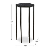 Modern European furniture - Black Hexagonal Accent Table - www.oroa.com