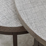 Modern European furniture - Taupe Burlap Nesting Coffee Tables (2) Table - www.oroa.com