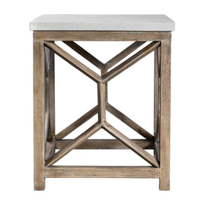Modern European furniture - Natural Limestone Square Side Table - www.oroa.com