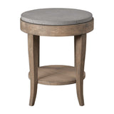Modern European furniture - Round Birch Wood Side Table - www.oroa.com
