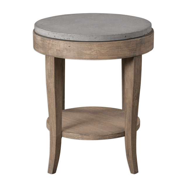 Modern European furniture - Round Birch Wood Side Table - www.oroa.com